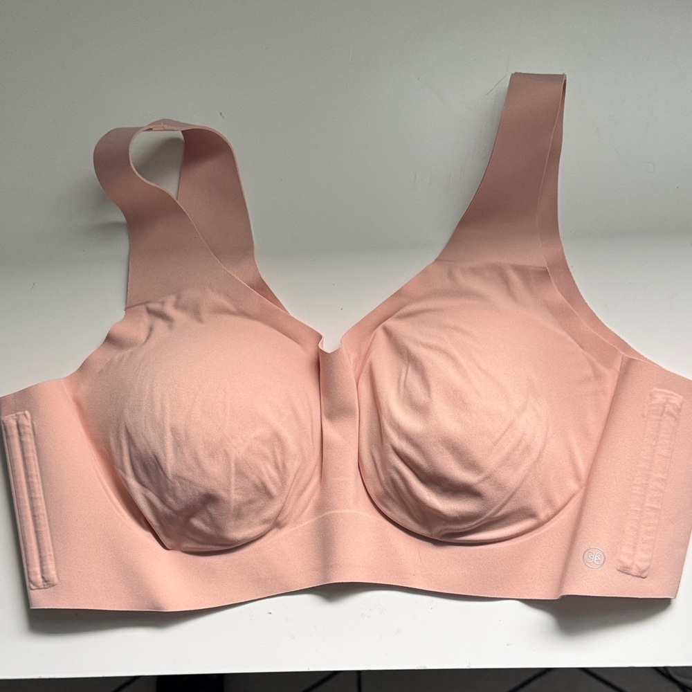 Honeylove NWOT v-neck wireless pullover bra light pink 2X